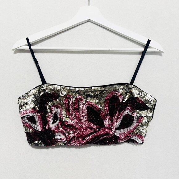 Sequin Crop Top cami - Picture 4 of 8